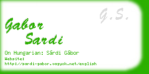 gabor sardi business card